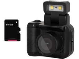Mini Câmera Estilo Slr com Sensor Cmos de 64 Gb, Flash e Base de Carregamento. SFUSHOS