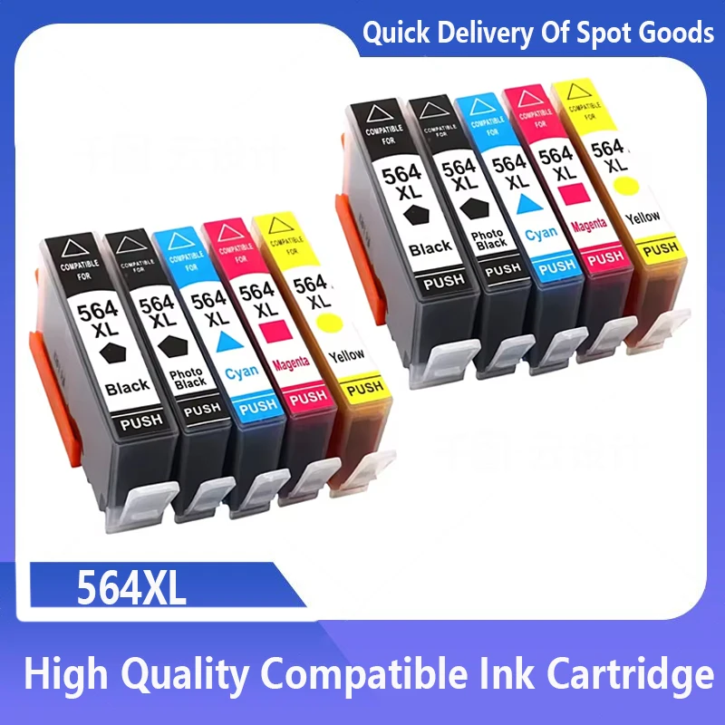 2 Conjuntos de 10 Tinteiros Nº 564 564xl para Impressoras Hp Deskjet 3070a, 3520, 3521, 3522, 3526 e Officejet 4610, 4612 e 4620. MDUG