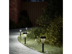 Vidaxl Luzes Solares Para Caminhos Com Espigões 12 Pcs Branco