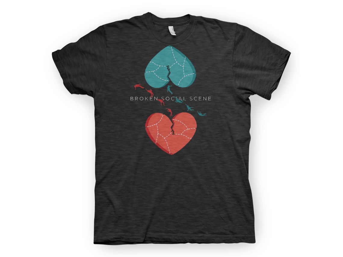 Broken Social Scene Hearts Dark Heather ROCKINSTONE Size:m