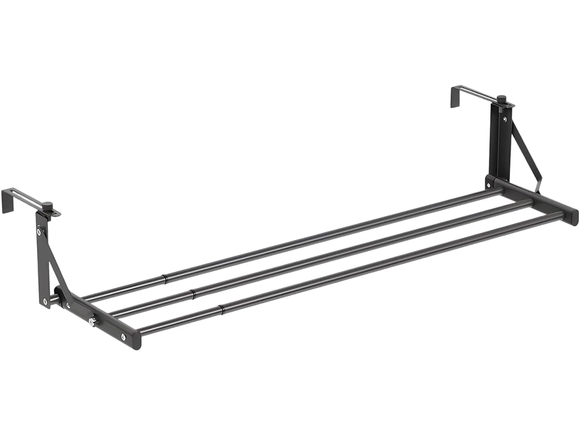Suporte Para Toalhas De Armazenamento Robusto, Ajustável E Sem Necessidade De Furar Suporte Para Roupas Junto Ao