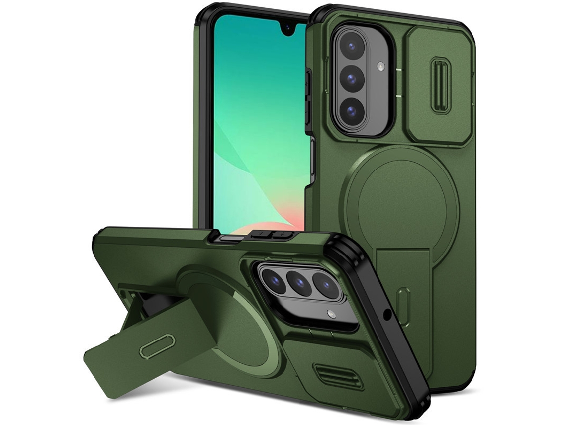 Capa Hibbent Protetora Magnética Para Samsung Galaxy A57 (verde)