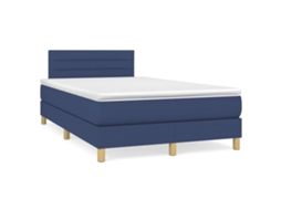 Box Spring Bed, Box Spring Beds Vidaxl Azul Tecido (120 X 200 Cm)