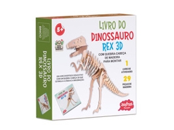 Livro Do Dinossauro T-rex 3d Com Peças De Madeira De Zastras Editora (português)