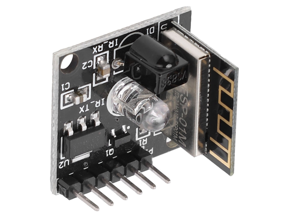Placa de desenvolvimento e aprendizagem com controle remoto WiFi com transceptor infravermelho para módulo ESP8285 (5 V DC)