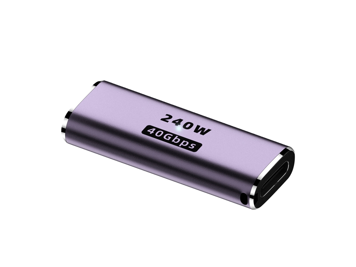 Aetheria adaptador Usb C Fêmea para Fêmea 40gbps 240w Abs Durável Compatível com Celular Laptop Pc