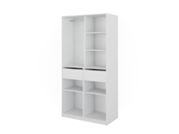 Guarda-roupa Elmo, 100x200cm Com 2 Gavetas, Branco, Vicco