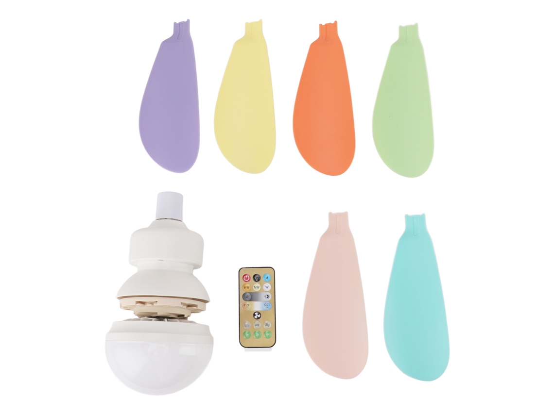 Laxiscreed Ventilador De Teto Pequeno Com Luz, Controle Remoto E Temporizador, Compatível E26/e27