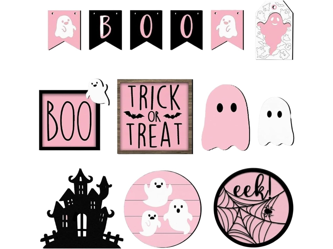 Decorações De Halloween Para Bandejas De Vários Andares, 13 Peças, Decoração De Prateleira |