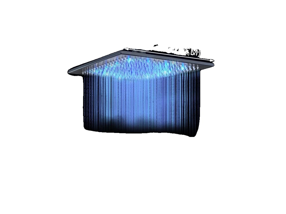 Cabeça De Chuveiro De Chuva, Tamanho De 16 Polegadas, Recurso De Mudança De Cor Led, 16inch Preto Oem