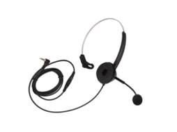 Auriculares Monoaurales H360 3.5va Con Cancelación de Ruido, Control de Volumen Y Conector de 3,5 Mm, Color Negro.