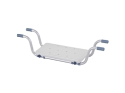 Assento para Banheira Suspenso Ajustável, Banquinho para Banheiro, 73 83x22x18 Cm, Alumínio e Hdpe, Branco CHEZMOI