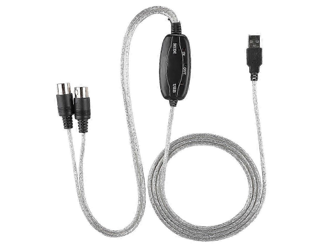 Cabo Conversor Midi Para Usb, Adaptador De Interface Midi, Linha De Edição Musical Para Teclado Aquaforge