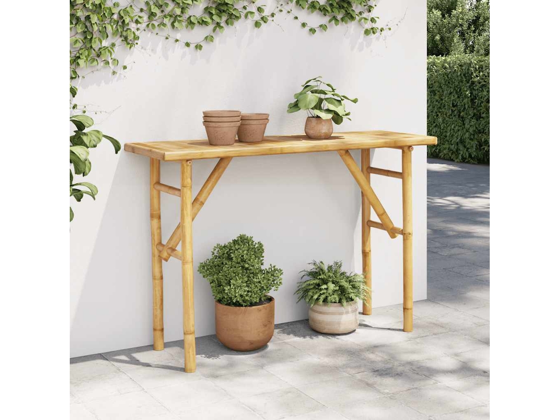 Vidaxl Mesa Consola 115x39x75 Cm Bambu