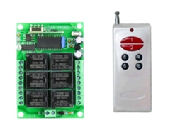 Controlador De Relé Sem Fio 433mhz (dc 12v, 6 Canais, Universal 10a)