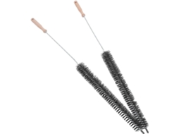 Escova De Limpeza Para Doméstica Prática Máquinas Lavar E Secar Roupa, Conjunto De 2 Peças, Preta, Com Cabo De Aço