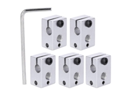 Conjunto De 5 Peças De Bloco De Aquecimento Metálico Para Impressora 3d, Suprimentos Industriais, Acessórios Padrão Para Impressora