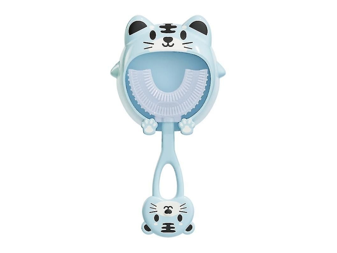 Escova de Dentes Infantil em Formato U, Silicone para Crianças, Limpeza Completa 360 ​​graus , Cuidados Bucais Bebês GOKOCO