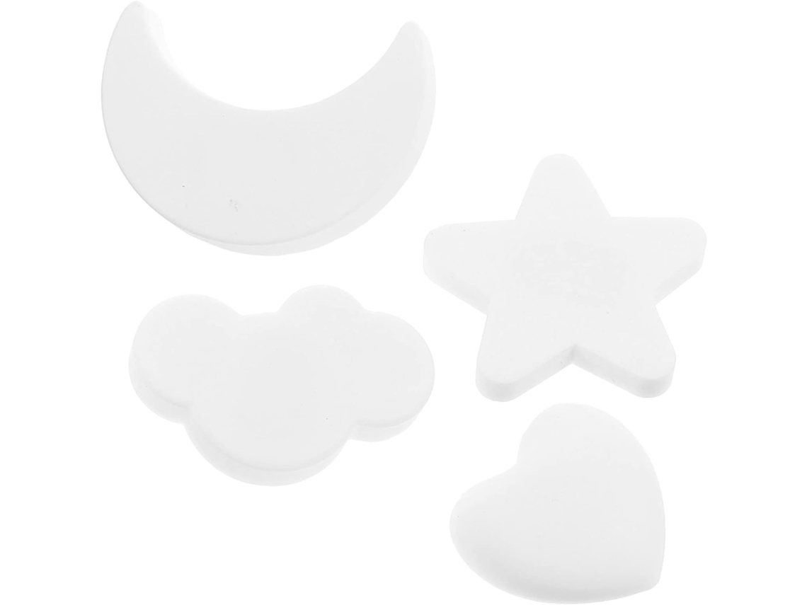 Conjunto De 4 Puxadores Anticolisão Para Portas Armário, Com Design Kawaii, Para Cômoda Feminina, Em Formato De Estrela