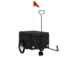 Reboque para bicicleta VIDAXL ferro preto (45 kg)