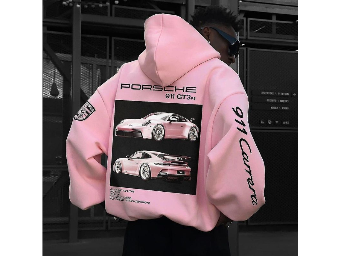 Fasst jaqueta com Capuz Porsche 911, Moletom, Unisex, Oversized, Carros | S/MARCA