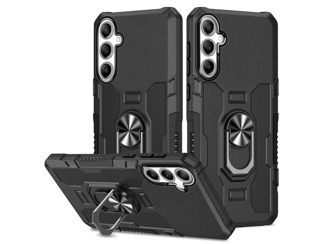 Capa De Celular Híbrida Com Suporte De Anel E Armadura
