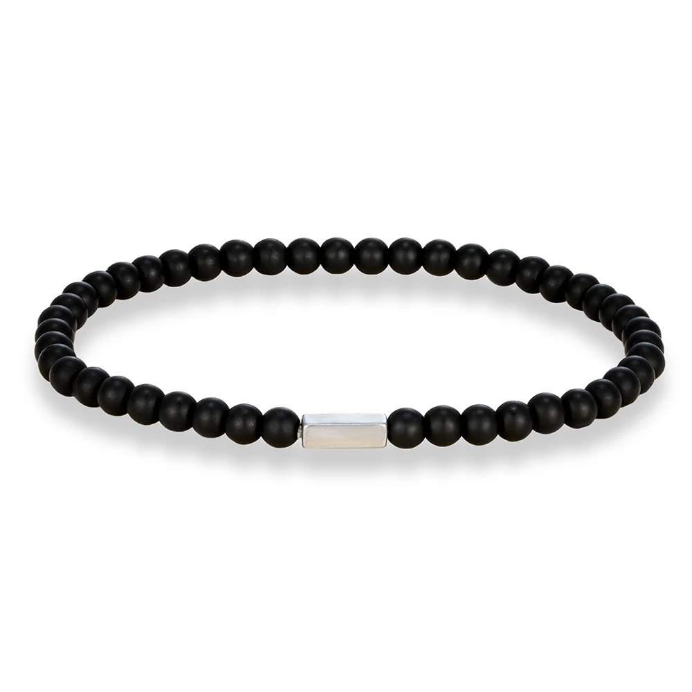 Pulseira de Pedra Fosca de 21 Cm e 4 Mm, Pulseira de Pedra Natural com Propriedades Curativas. MDUG