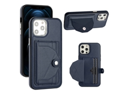 Capa Mobile Phone Cases Shockproof With Card para iPhone 12 Pro Max Pele Castanho