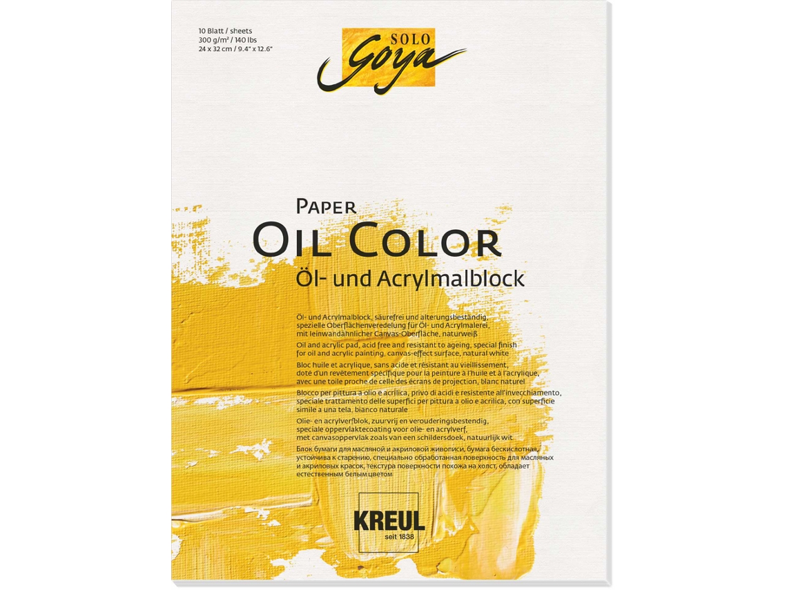 Bloco de Artista KREUL Solo Goya Paper Oil Color 240 X 320 Mm