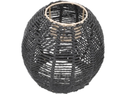 Luminária Decorativa Retrô Feita À Mão com Corda de Papel Preta e Iluminação Difusa, Fácil de Usar. SFUSHOS