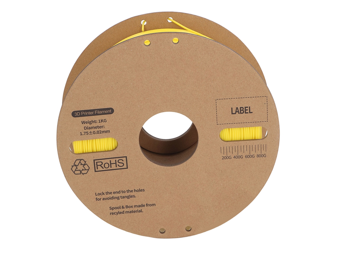 Filamento PLA 1.75mm 1kg Amarelo