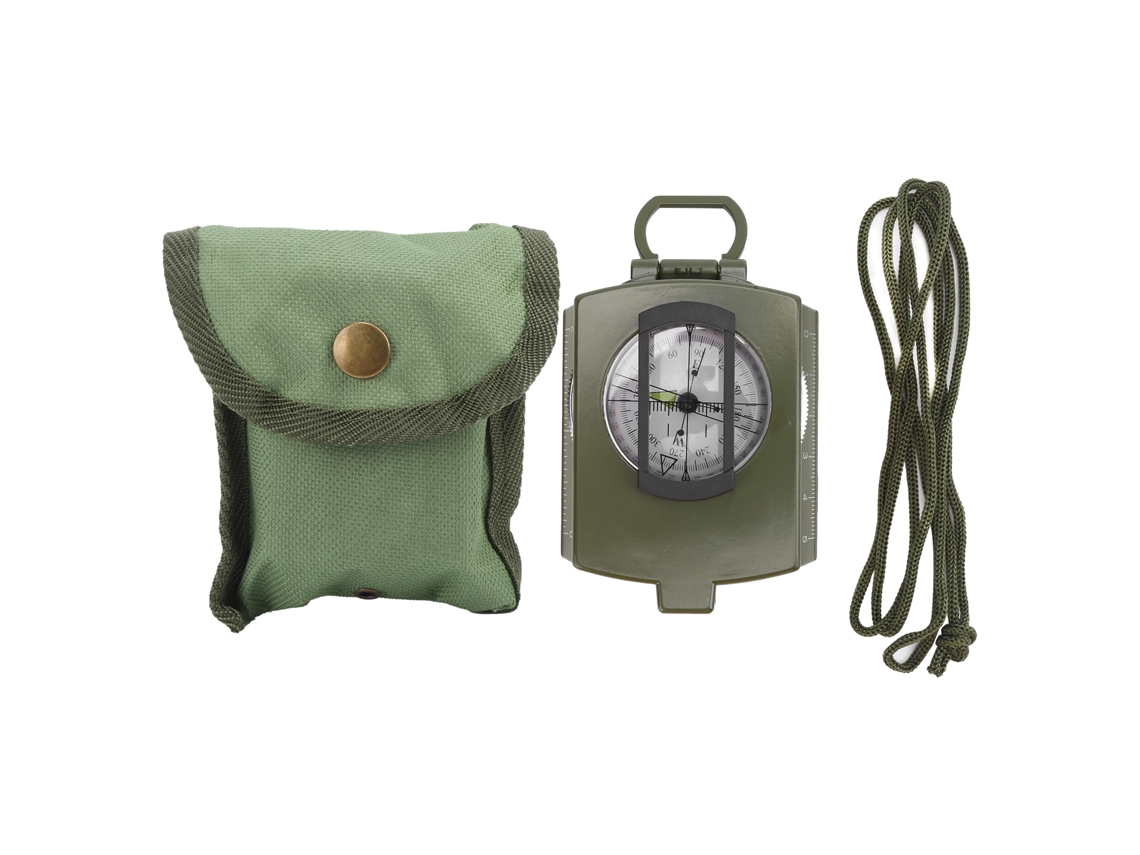 Bússola Alumínio Plegável Luminosa Dc60 2a Verde Militar