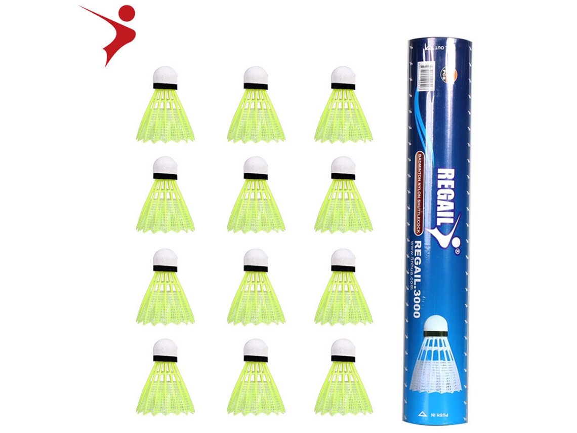 Conjunto Business de 12 bolas de badminton plástico penas nylon réplica shuttlecock para treino e atividades esportivas indoor e outdoor marca