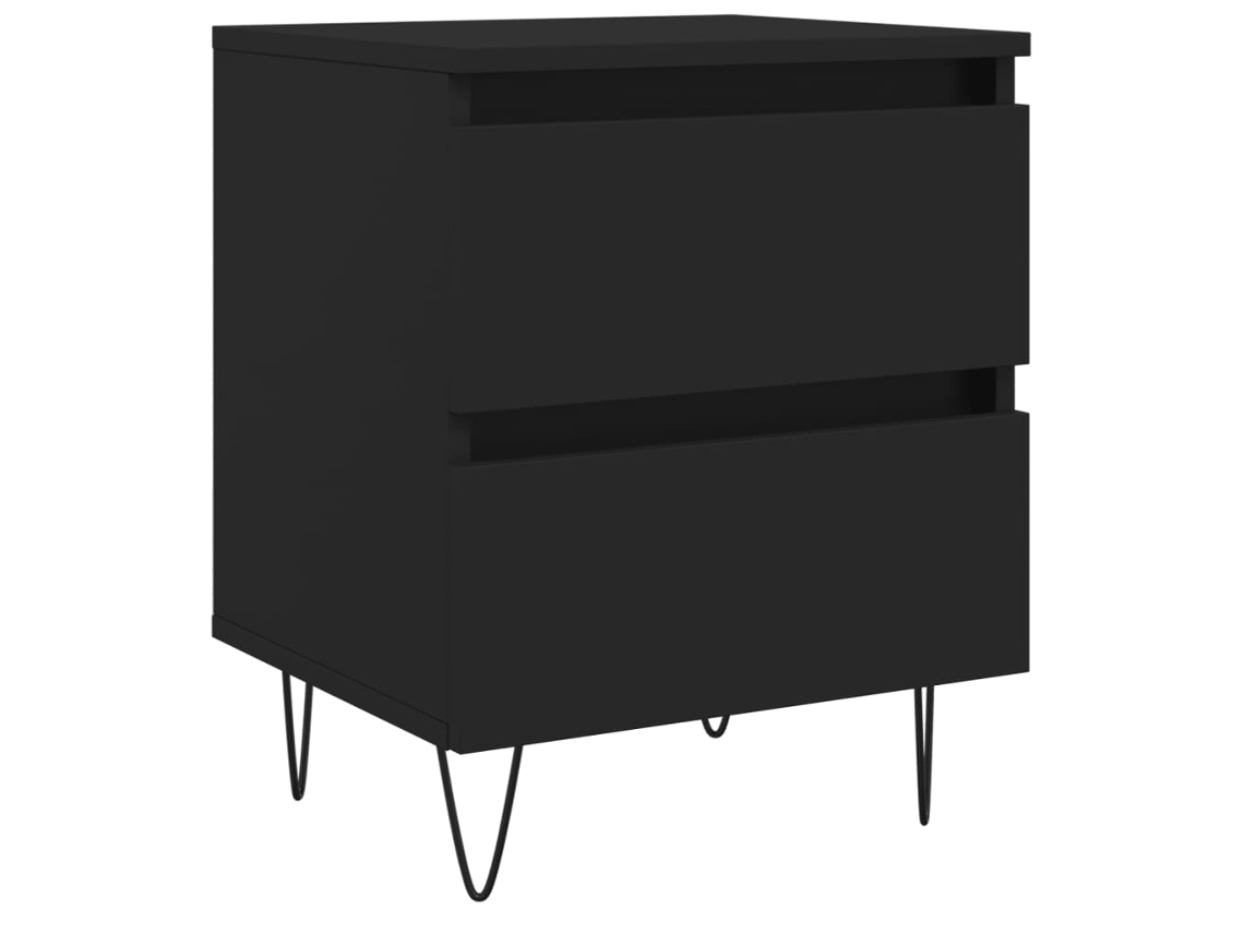Mesa de Cabeceira em Derivados de Madeira Preto MAISON EXCLUSIVE (40x35x50 cm)