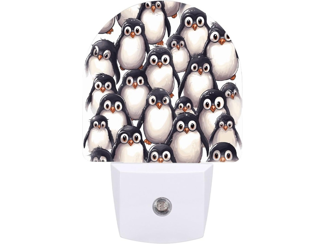 Luminária Noturna Quarto, Banheiro, Corredor, Com Design Fofo De Pinguim Bebê, Luminária De Parede Led Com Sensor