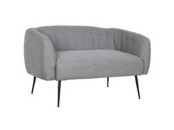 Sofá Dkd Home Decor Preto Cinza Espuma Madeira Metal Veludo Scandi 129 X 75 X 73 Cm