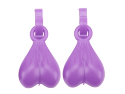 Chaveiro de Pantufa Roxo Cute Presente de Aniversário