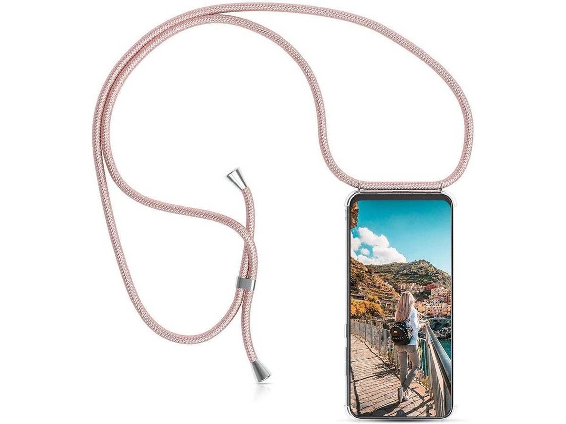 Capa Xiaomi Mi Note 10 Pro HONGWE. Com corda Transparente, Rosa