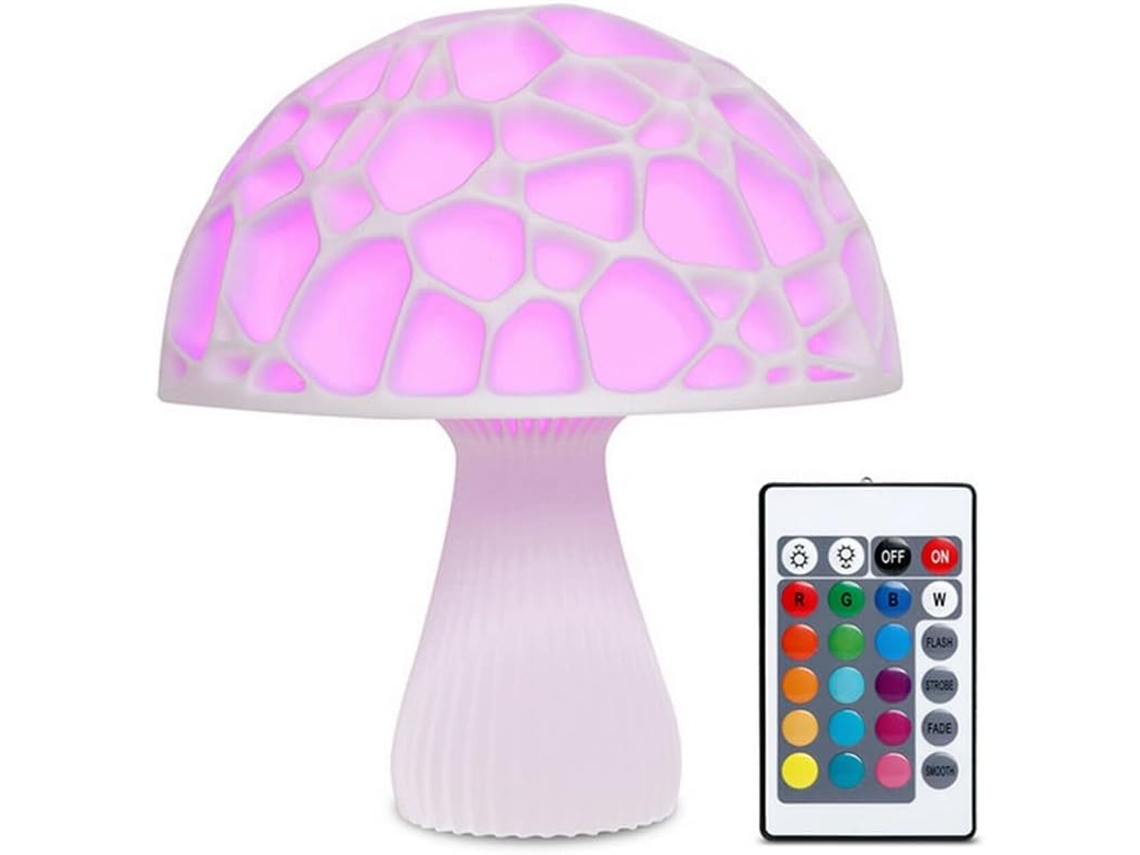 Luminária De Mesa Led Dimerizável Em Formato Cogumelo Da Ausuky Com Controle Remoto, Ideal Para Estudo, Mesa De