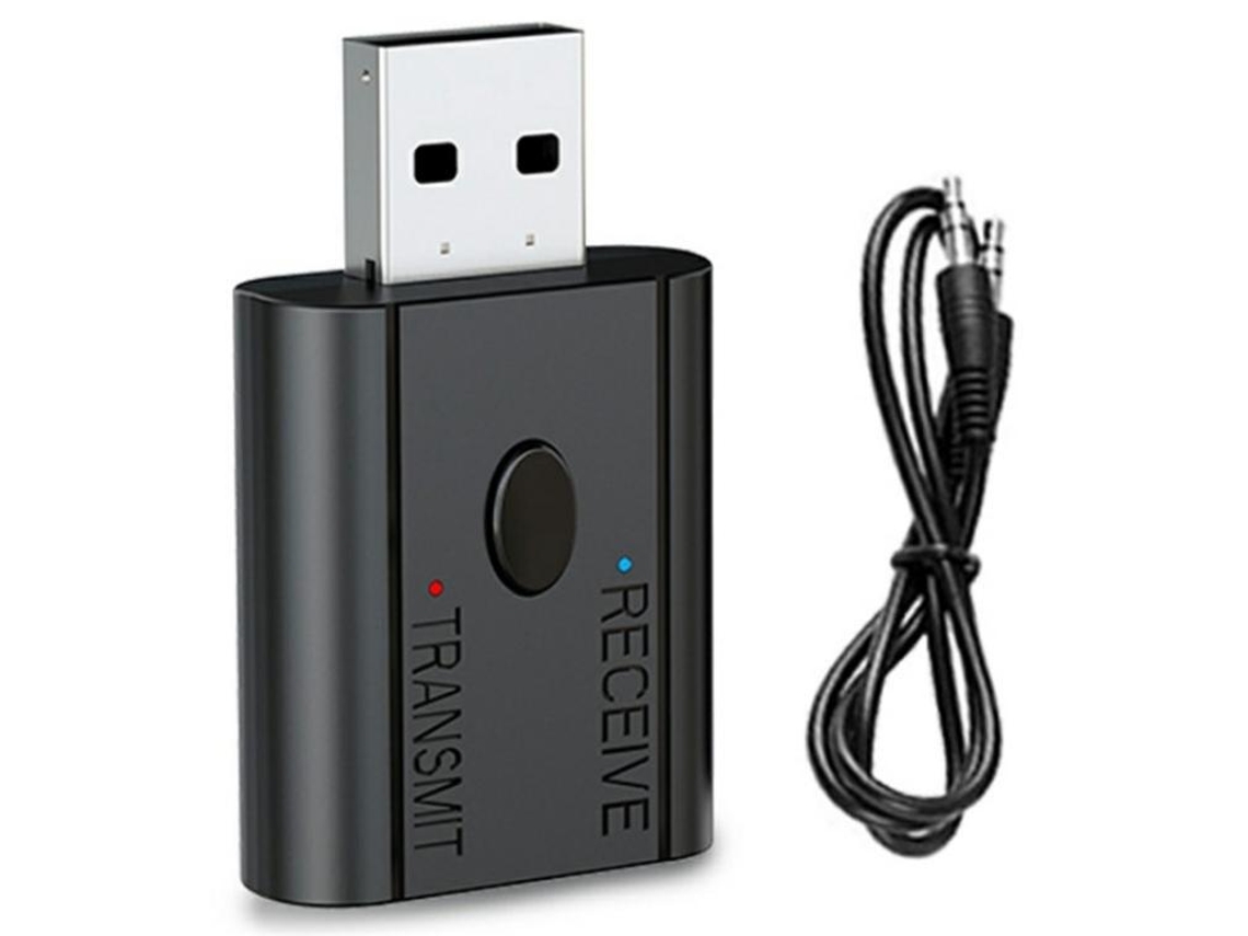 Adaptador Bluetooth para carro ZRUXE W12 2 em 1 aux recetor/transmissor Usb dongle mãos livres led | ZRUXE
