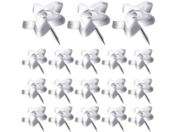 Tachinhas transparentes em formato de estrela com cabeças de plástico resistente, 50 unidades, ideais para decoração e fixação.