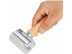 Rolo De Metal E Madeira Com Cabo De Couro Para Cola De Couro, 100 Mm, 60 Mm, 26 Mm, Prata Slowmoose (60 Mm)