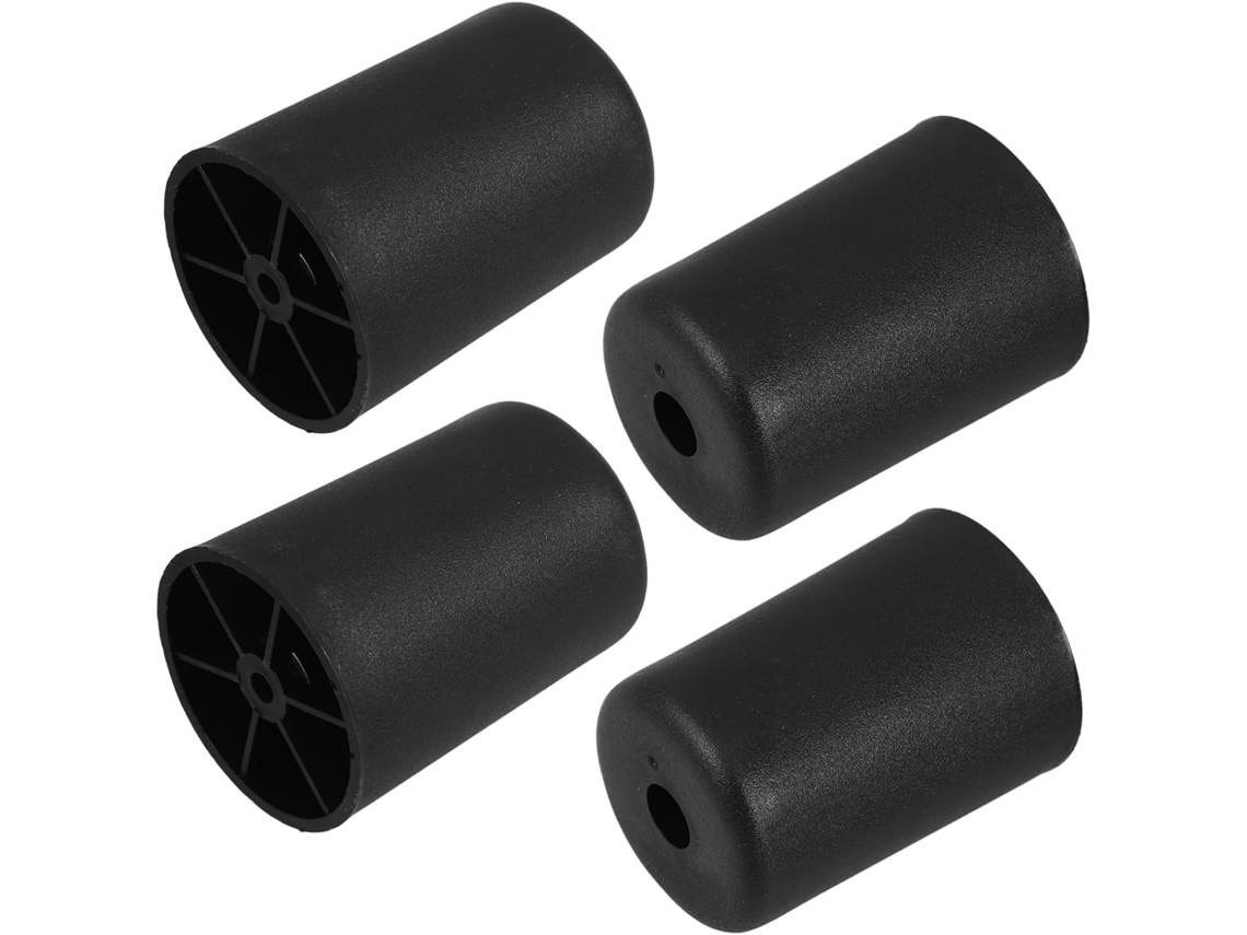 Wooneky Conjunto De 4 Pés Sofá Cônicos Pretos Em Plástico Para Móveis Substituição, Armário E Mesa