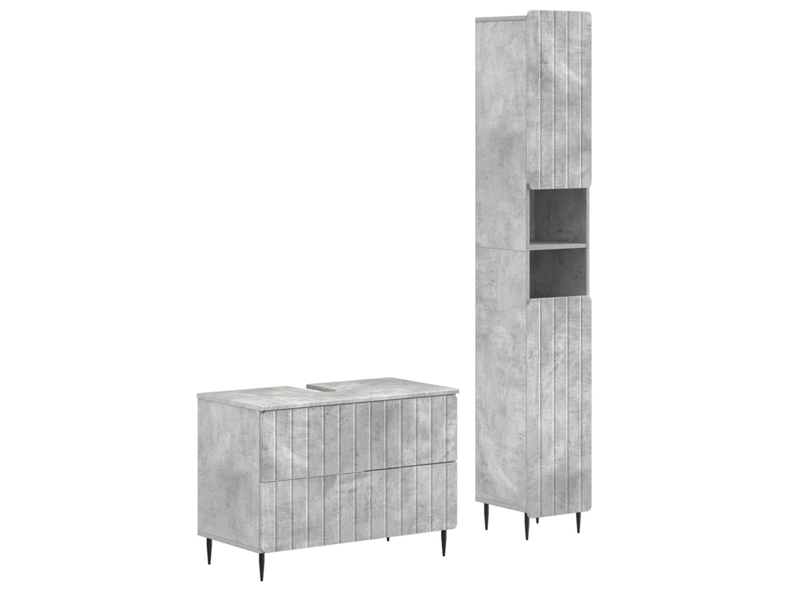 Vidaxl Conjunto De Armário De Banheiro Com 2 Peças Zwolle