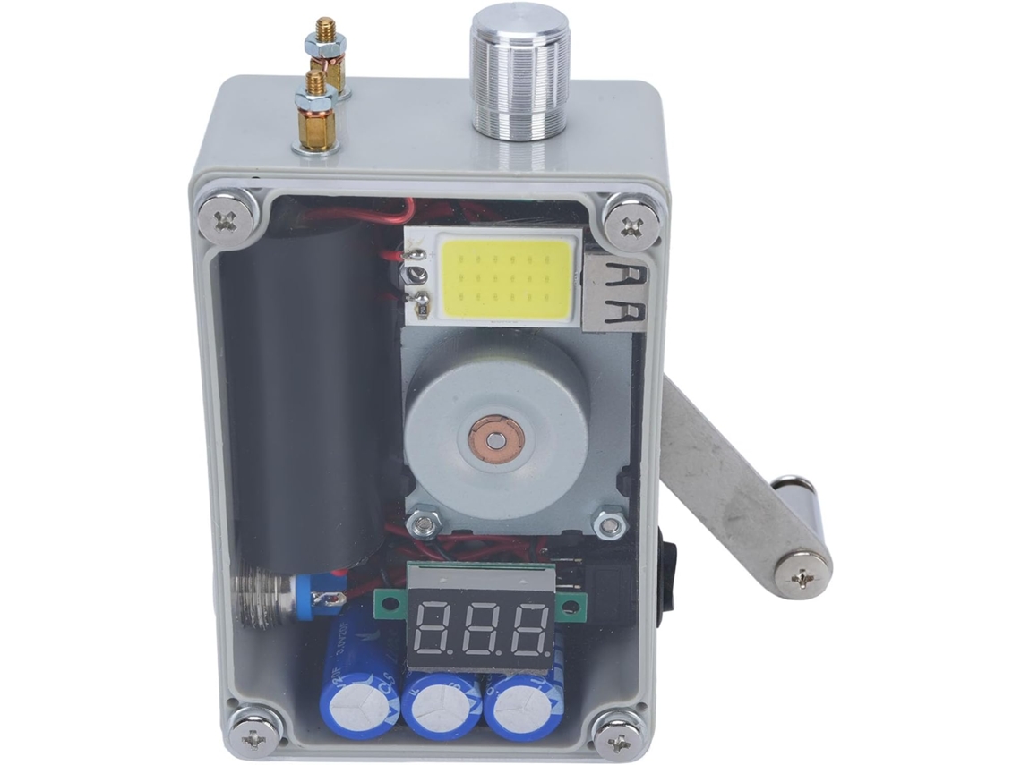 Gerador Manual Multifuncional Com Manivela Para Emergências E Sobrevivência, Com Luz Cob.