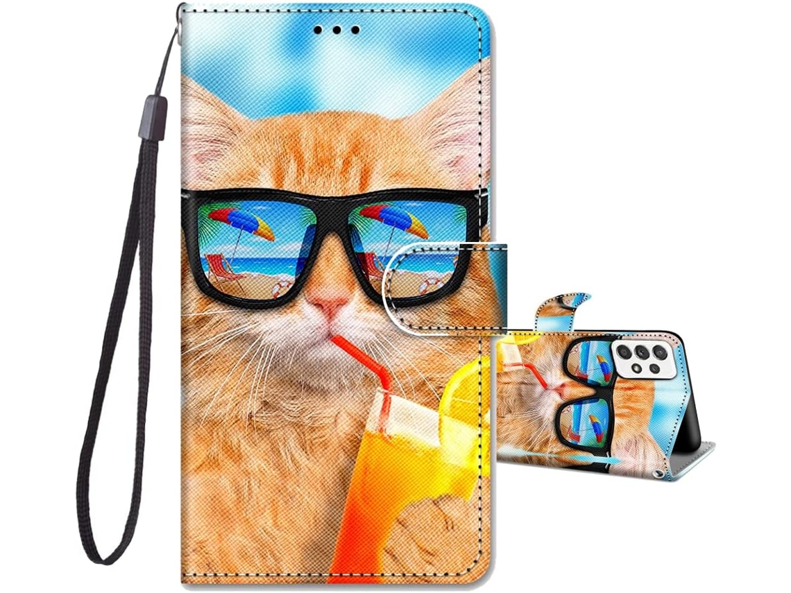 Capa Fólio para Samsung Galaxy A53 5G HONGWE. Pele Sintética Anti-Choque Multicor