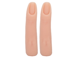 Modelo De Dedo De Silicone Flexível Para Treinamento De Unhas, Tatuagem E Acupuntura Prática 2 Peças Cor Clara