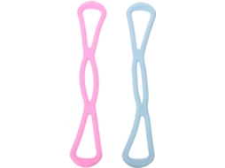 Toyvian Conjunto De 2-faixas Elásticas Resistência Para Expansão Do Peito E Tração Lombar, Material Tpr