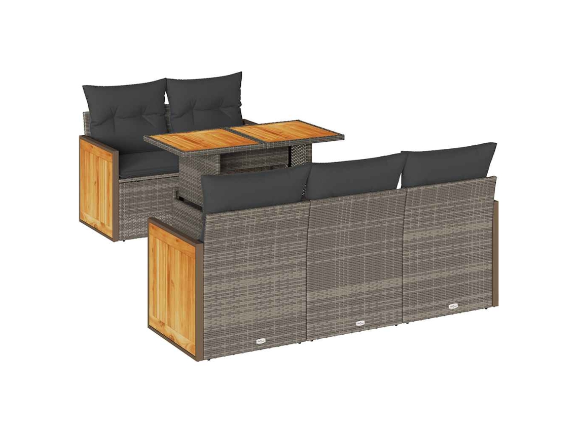 Garden Sofa Set, Garden Sofa Sets Vidaxl Cinzeto Rattan / Vime (n/a)