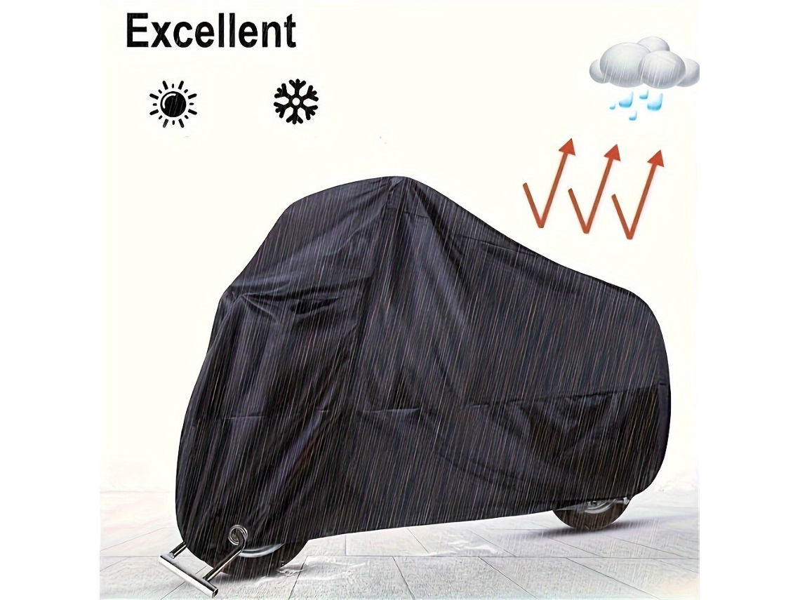 Xxl-190t Capa De Moto Em Poliéster Impermeável, Proteção Contra Chuva, Bicicletas Elétricas, À Prova De Pó, À Prova De Sol E Anticorrosão